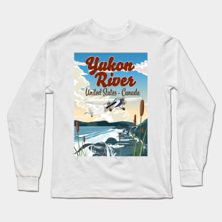 Yukon River United States Canada travel poster Long Sleeve T-Shirt